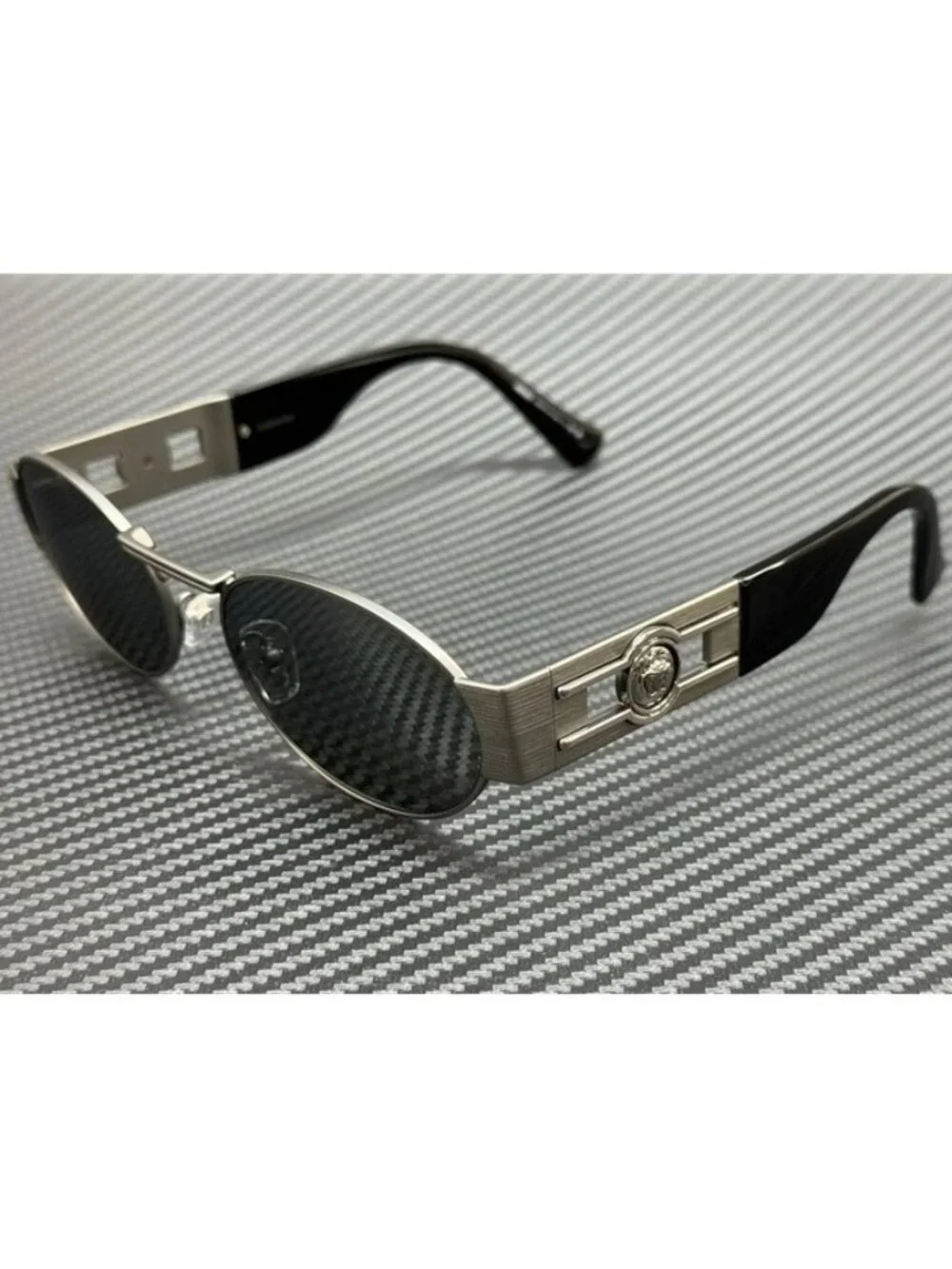 New Versace Men Matte Gunmetal Sunglasses 56-18-140